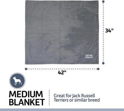 PetFusion Premium Pet Blanket 44inx34in Medium Gray
