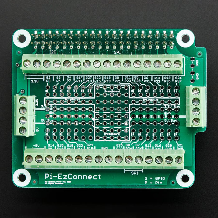 Pi-EzConnect Terminal Block Breakout HAT by Adafruit - The Pi Hut