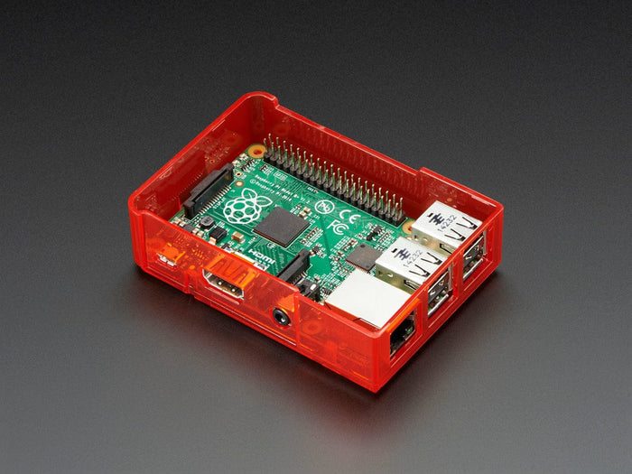 Pi Model B+ / Pi 2 / Pi 3 Case Base - Red [Discontinued] by Adafruit - The Pi Hut