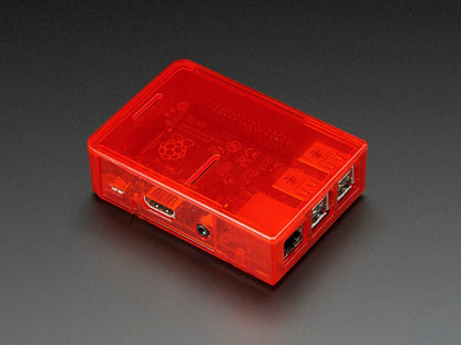 Pi Model B+ / Pi 2 / Pi 3 Case Base - Red [Discontinued] by Adafruit - The Pi Hut