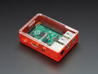 Pi Model B+ / Pi 2 / Pi 3 Case Base - Red [Discontinued] by Adafruit - The Pi Hut
