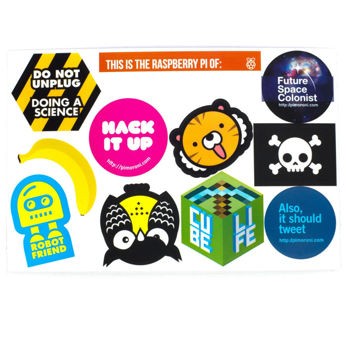Pimoroni Super Sticker Selection [discontinued] by Pimoroni - The Pi Hut