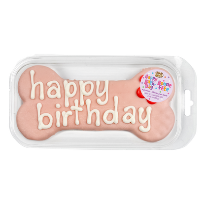 Pink | Large Happy Birthday Bone