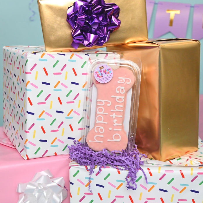 Pink | Large Happy Birthday Bone