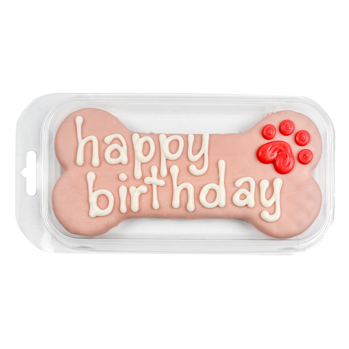Pink | Large Happy Birthday Bone