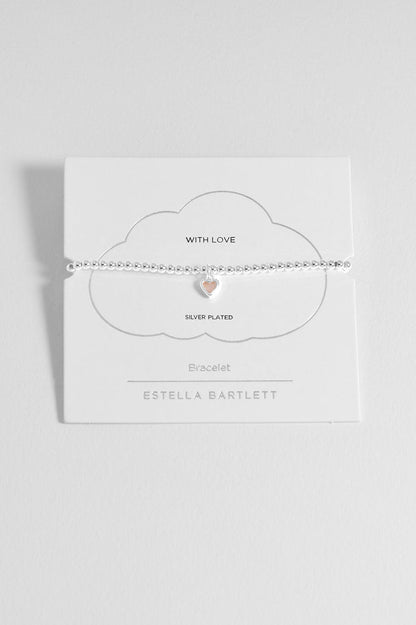 Pink Pearl Heart Bracelet