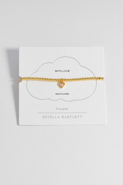 Pink Pearl Heart Bracelet