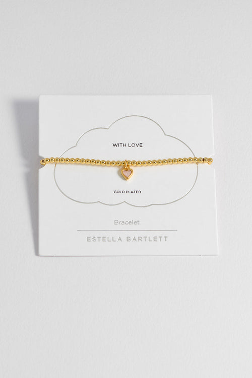 Pink Pearl Heart Bracelet