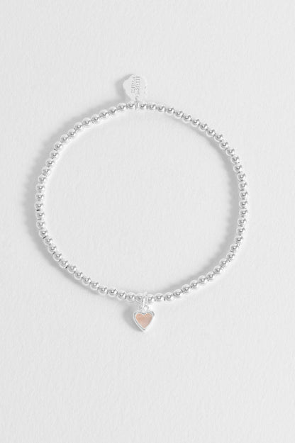Pink Pearl Heart Bracelet