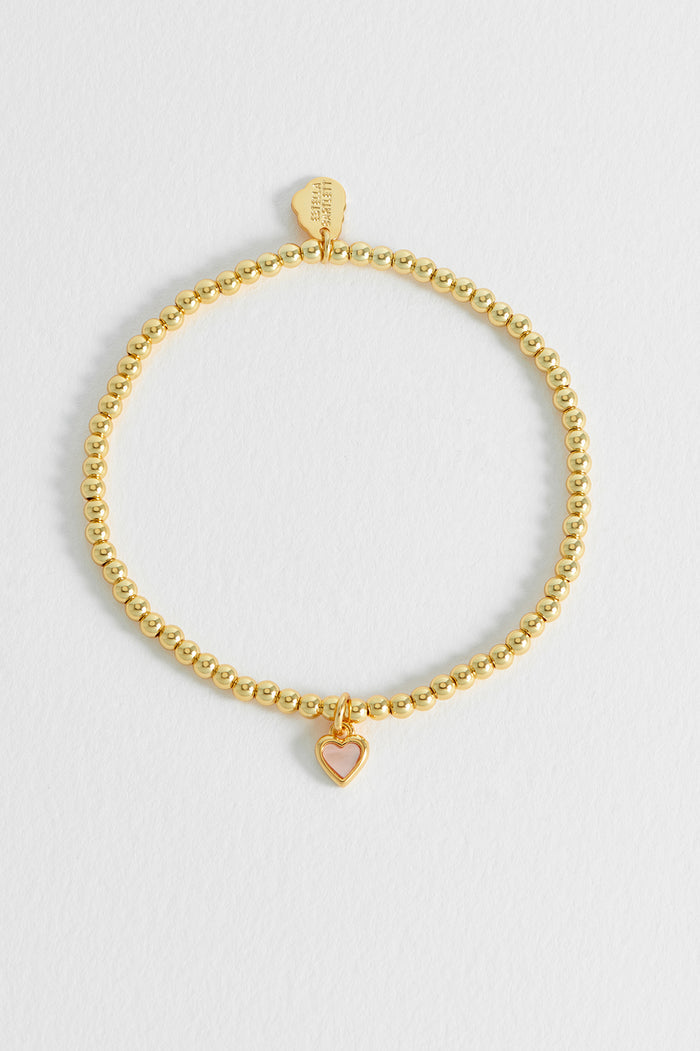 Pink Pearl Heart Bracelet