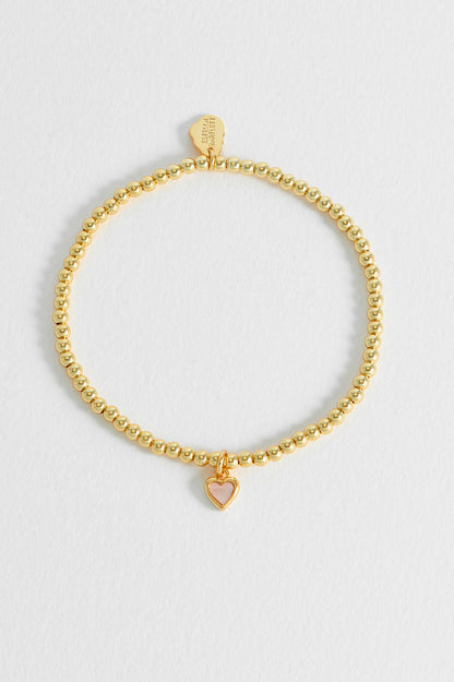 Pink Pearl Heart Bracelet