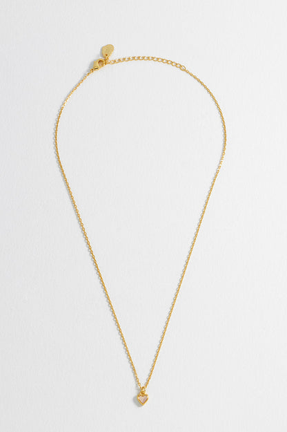 Pink Pearl Heart Necklace
