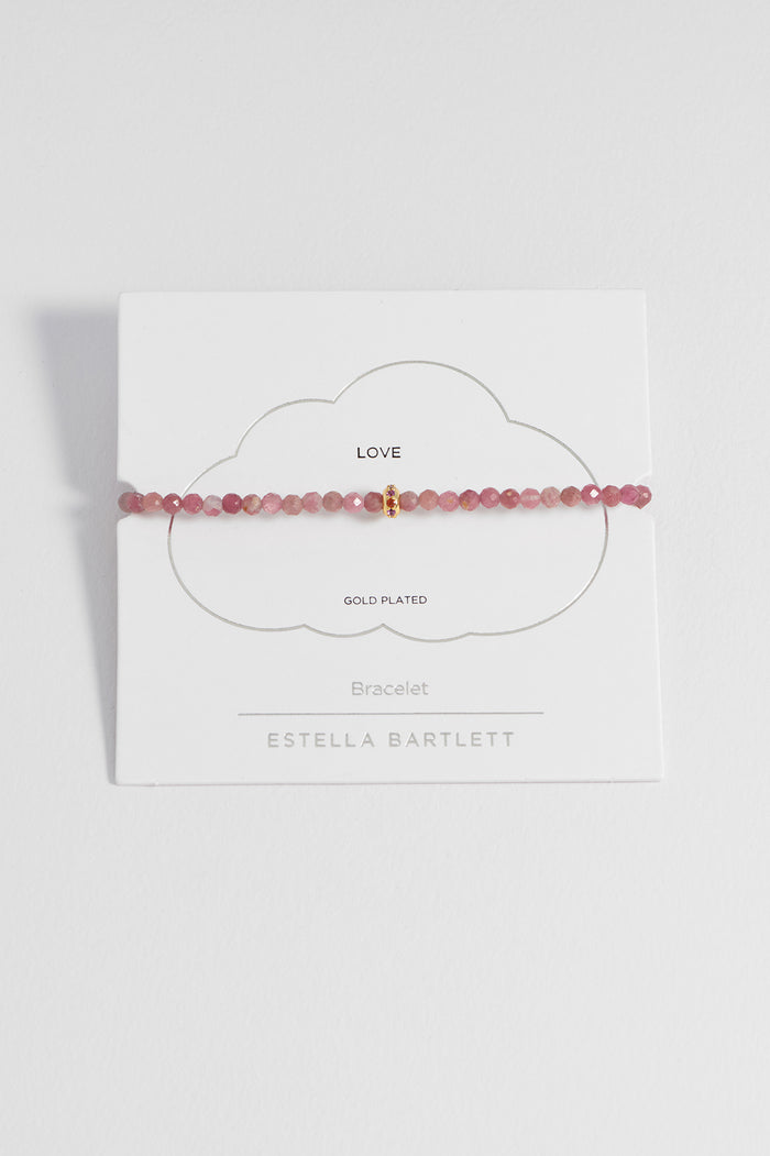 Pink Tourmaline CZ Disc Amelia Bracelet