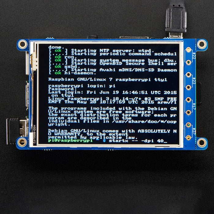 PiTFT Plus 320 x 240 3.2" TFT + Resistive Touchscreen by Adafruit - The Pi Hut
