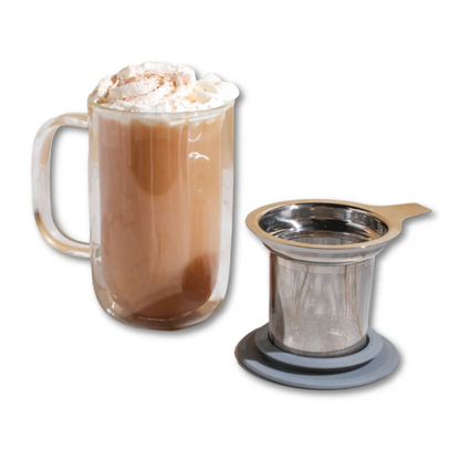 Plum Deluxe Mug with Infuser and Lid