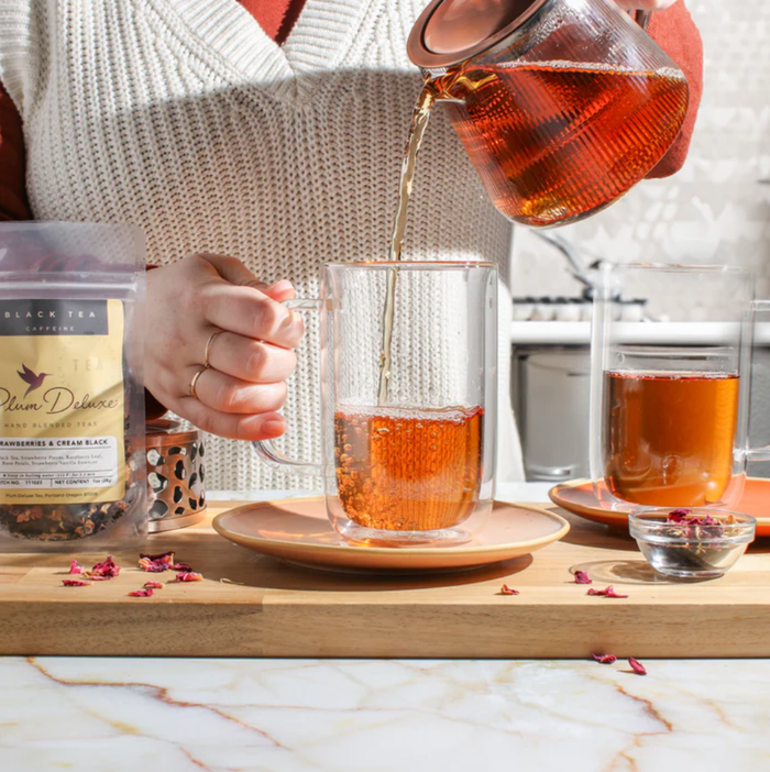 Plum Deluxe Mug with Infuser and Lid