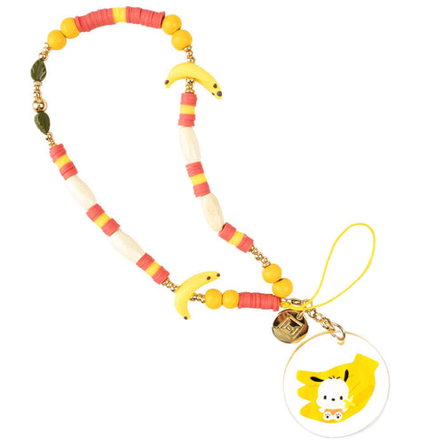 Pochacco Banana Beaded Charm Mobile Phone Wrist Strap Accessory Hamee.com - Hamee US