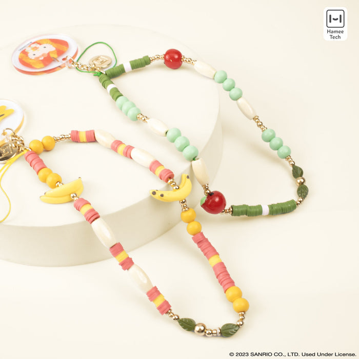 Pochacco Banana Beaded Charm Mobile Phone Wrist Strap Accessory Hamee.com - Hamee US