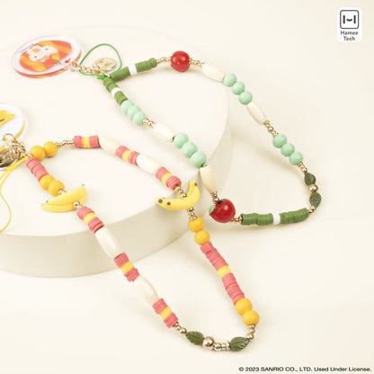 Pochacco Banana Beaded Charm Mobile Phone Wrist Strap Accessory Hamee.com - Hamee US