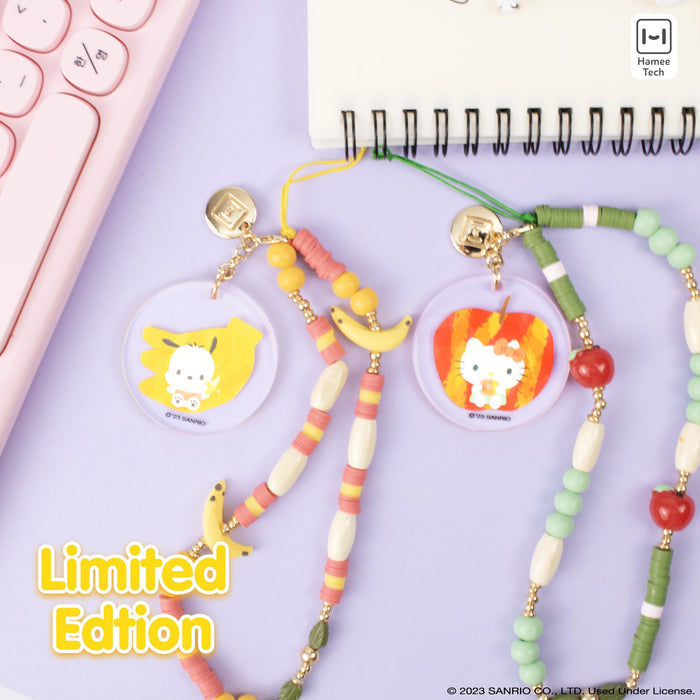 Pochacco Banana Beaded Charm Mobile Phone Wrist Strap Accessory Hamee.com - Hamee US