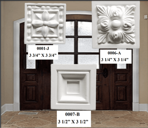POLYURETHANE MOULDINGS - ROSETTE a decorative addition with any window or doorway molding and casing ebuystt