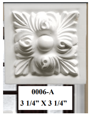 POLYURETHANE MOULDINGS - ROSETTE a decorative addition with any window or doorway molding and casing ebuystt