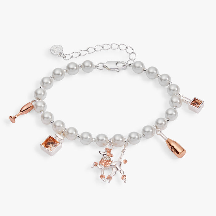 Posh Poodle Pearl Charm Bracelet