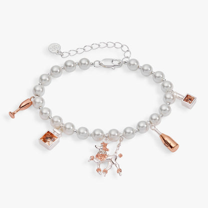 Posh Poodle Pearl Charm Bracelet