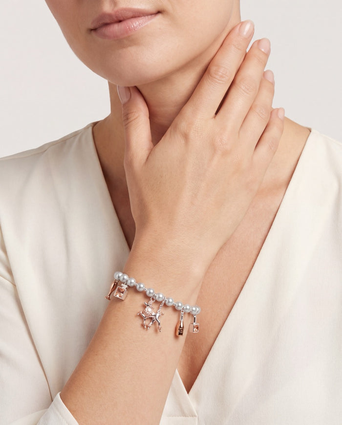 Posh Poodle Pearl Charm Bracelet