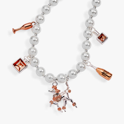 Posh Poodle Pearl Charm Bracelet