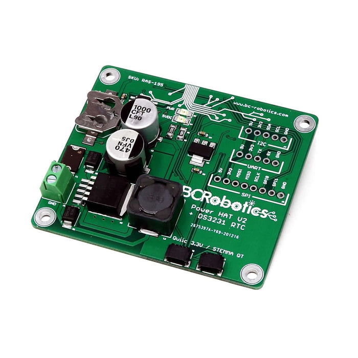 Power + RTC HAT for Raspberry Pi by BCRobotics - The Pi Hut