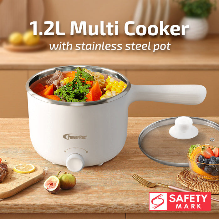 PowerPac 1.2L Multi Cooker steamboat noodle cooker with stainless steel pot (PPJ3013)