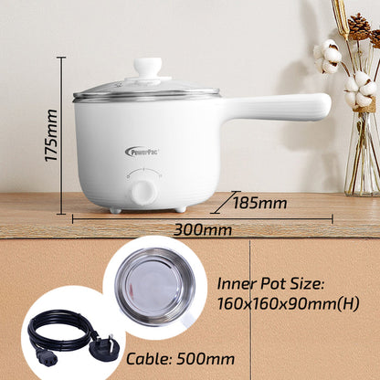 PowerPac 1.2L Multi Cooker steamboat noodle cooker with stainless steel pot (PPJ3013)