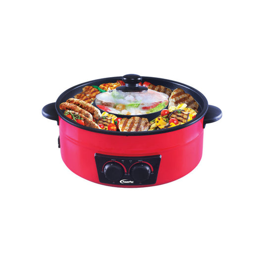 PowerPac 2  in 1 Steamboat & BBQ Grill, Multi Cooker (PPMC677)