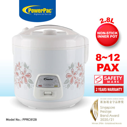 PowerPac 2.8L Rice Cooker with Steamer (PPRC8128)