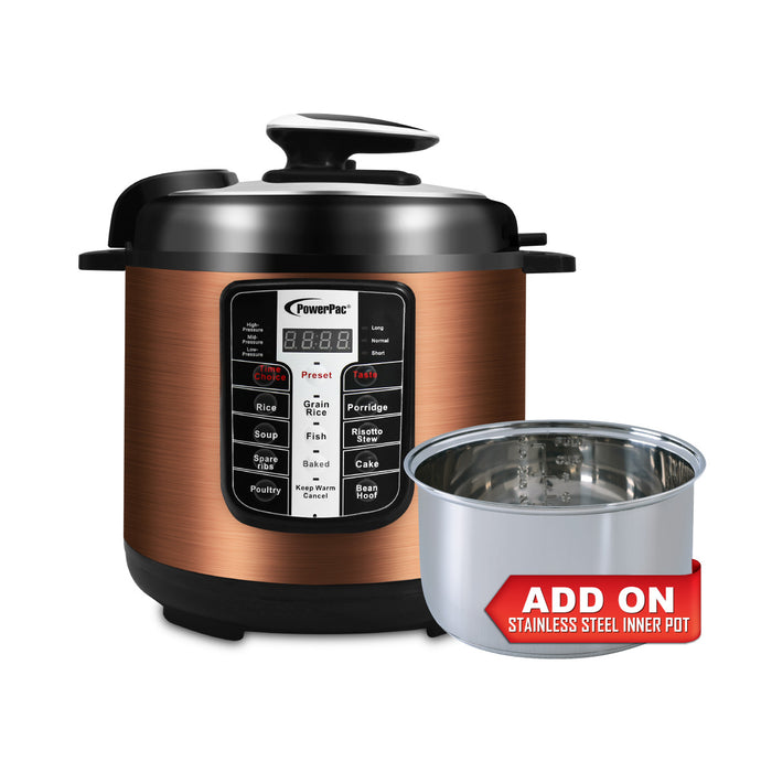 PowerPac 6L Electric Pressure Cooker 6.0L (PPC611+SSPOT)