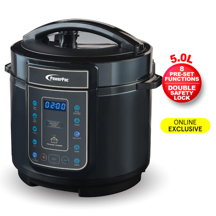 PowerPac Electric Pressure Cooker Double Safety Lock 5.0L (PPC566)