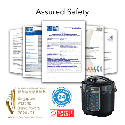 PowerPac Electric Pressure Cooker Double Safety Lock 5.0L (PPC566)