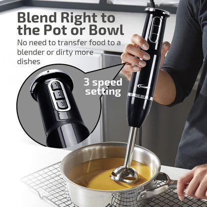 PowerPac Hand Blender Food Preparation with Stainless Steel Blade 600W (PPBL191)