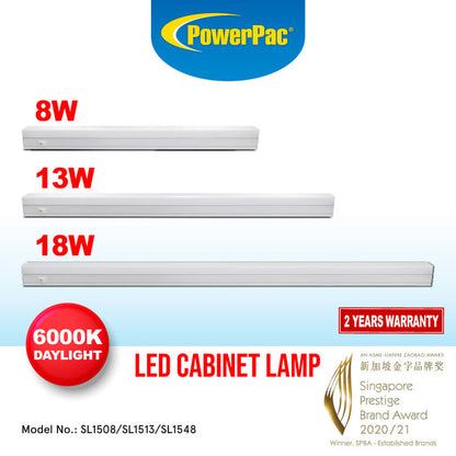 PowerPac LED cabinet lamp T5 8W/13W/18W daylight (SL1508/SL1513/SL1548)