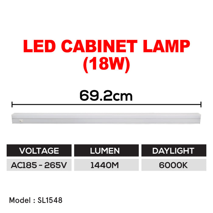 PowerPac LED cabinet lamp T5 8W/13W/18W daylight (SL1508/SL1513/SL1548)