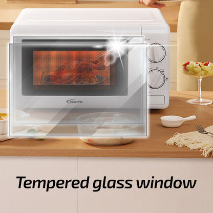 PowerPac Microwave Oven 20L with 6 Power Level and Defrost Function (PPT720) White