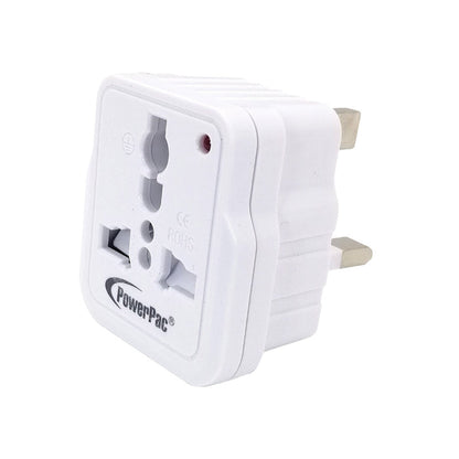 PowerPac Multi Adapter with 3-Pin Plug – Multi Sockets, Travel Adapter, Neon LED, PT33