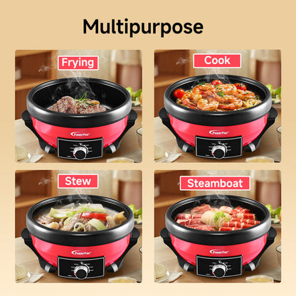 PowerPac Steamboat & Multi Cooker, Hot Pot 7L with Non-stick Inner Pot (PPMC688)