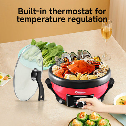 PowerPac Steamboat & Multi Cooker, Hot Pot 7L with Non-stick Inner Pot (PPMC688)