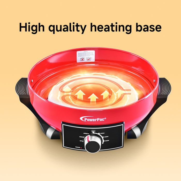 PowerPac Steamboat & Multi Cooker, Hot Pot 7L with Non-stick Inner Pot (PPMC688)