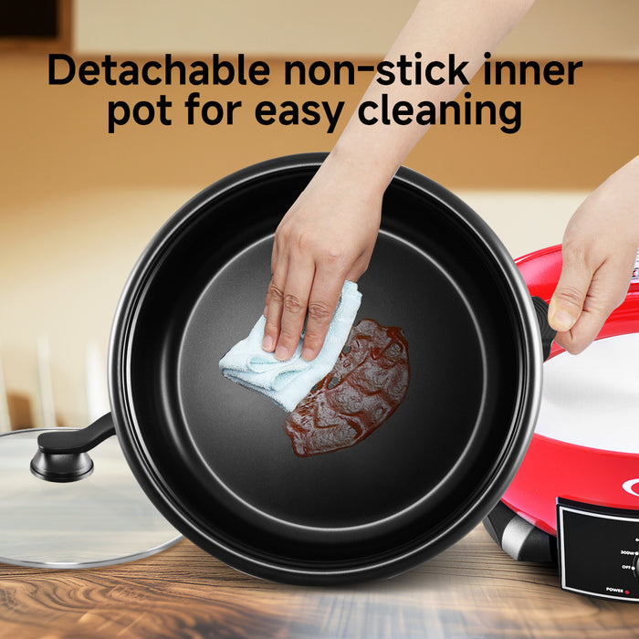 PowerPac Steamboat & Multi Cooker, Hot Pot 7L with Non-stick Inner Pot (PPMC688)