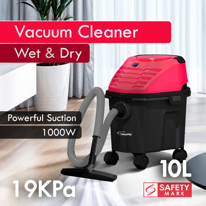 PowerPac Wet & Dry Vacuum Cleaner, Bagless Vacuum Cleaner, Powerful Vacuum Cleaner 19KPa Suction (PPV1255)