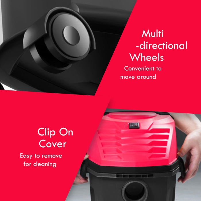 PowerPac Wet & Dry Vacuum Cleaner, Bagless Vacuum Cleaner, Powerful Vacuum Cleaner 19KPa Suction (PPV1255)