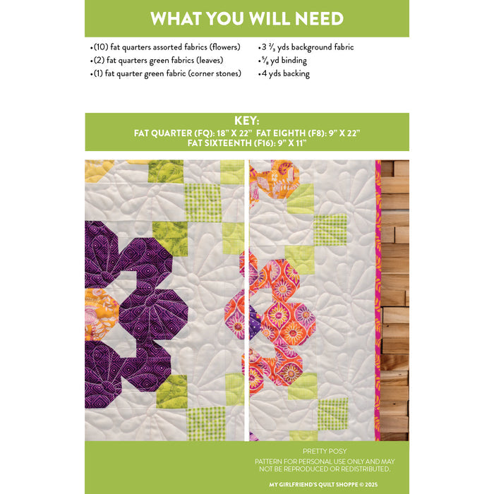 Pretty Posey Parade Quilt (Downloadable Sewing Pattern)